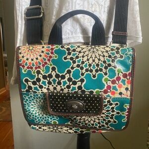 Fossil Black and White Crossbody Bag with Modern Design